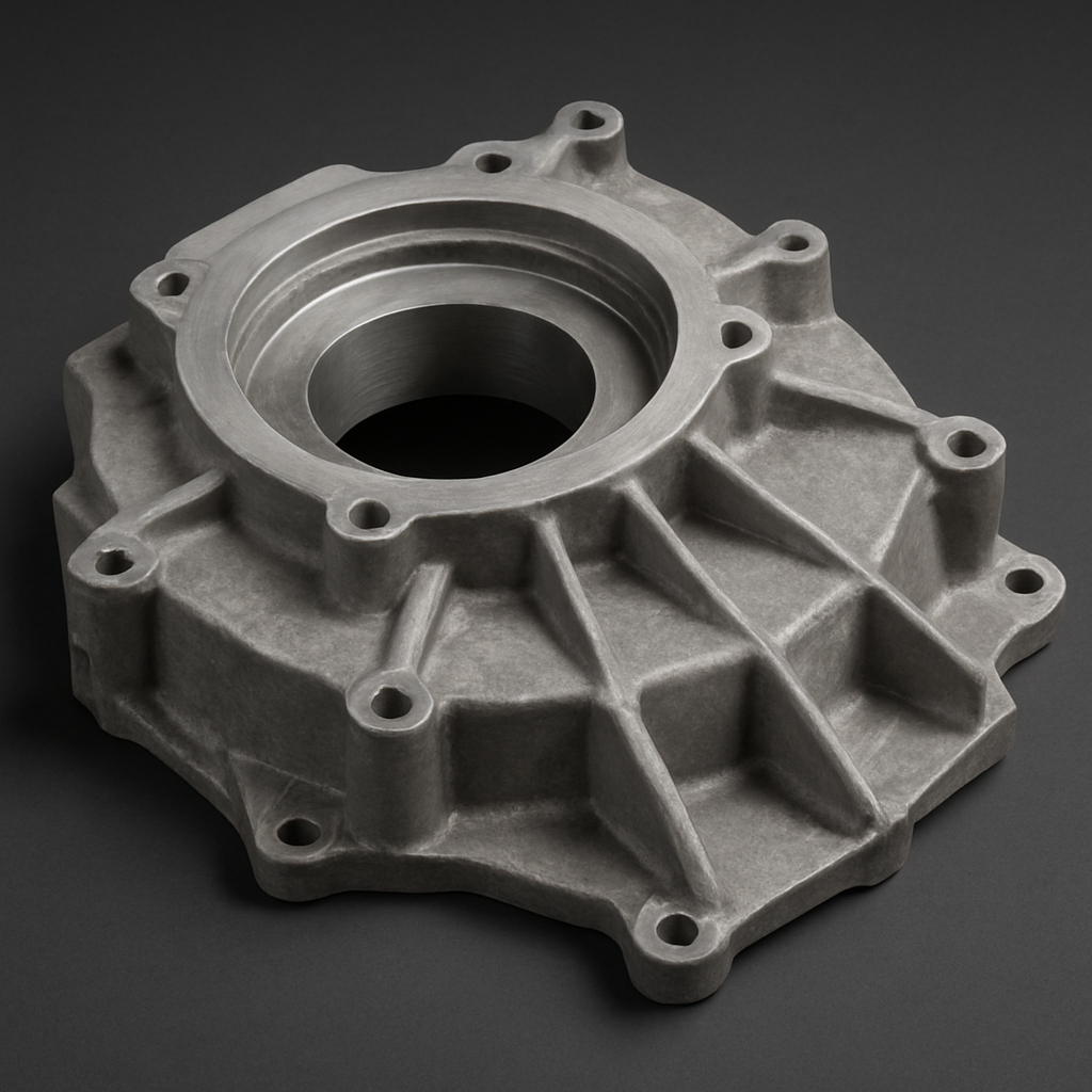 Die cast aluminum EV motor housing part