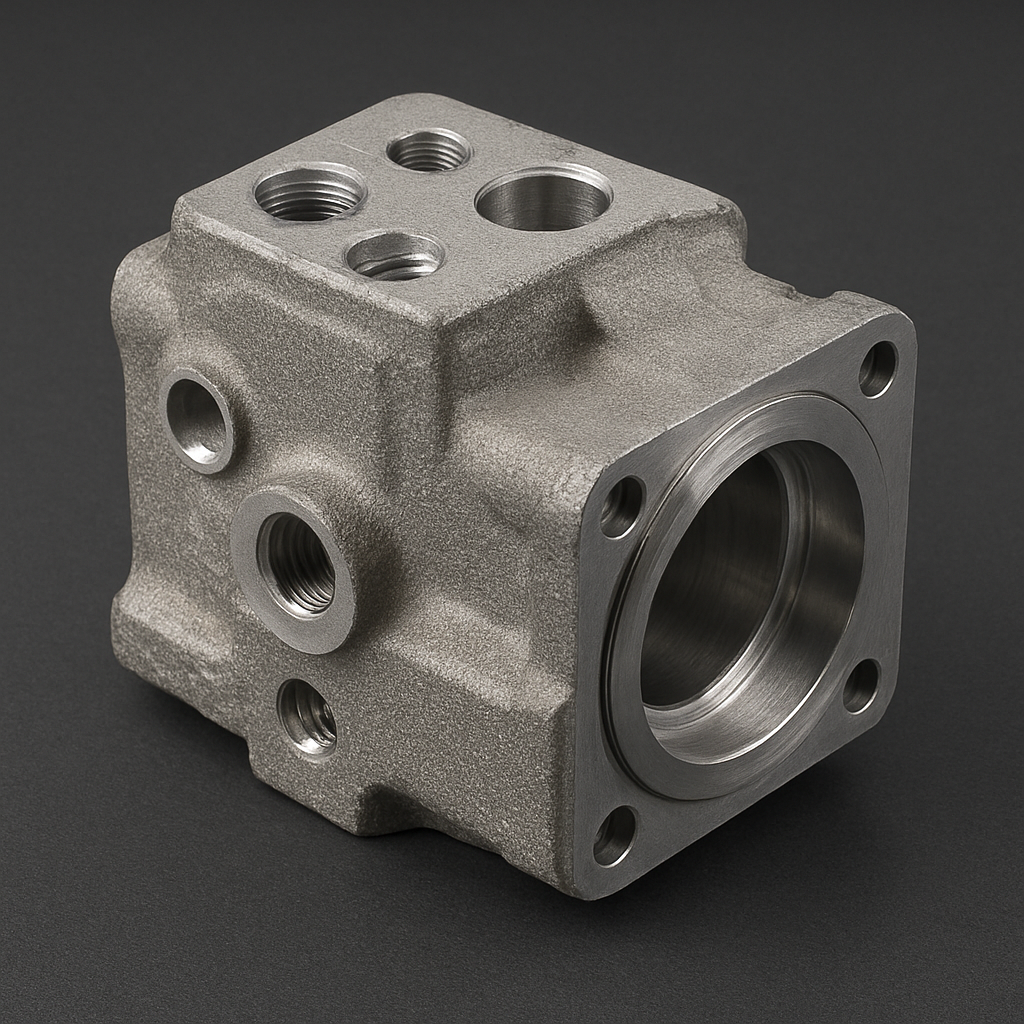 Die cast aluminum hydraulic valve body part