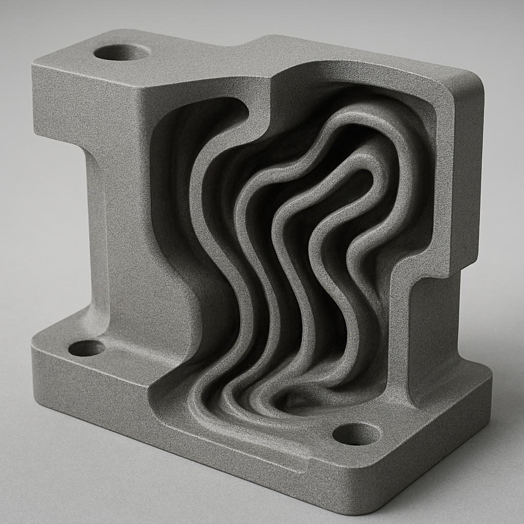3D printed metal conformal cooling insert with internal channels